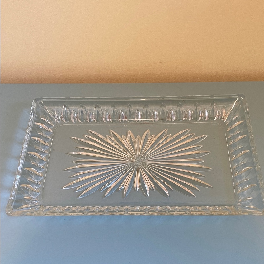 Vintage Mid-Century Anchor Hocking 'Star Brite' Hostess Tray